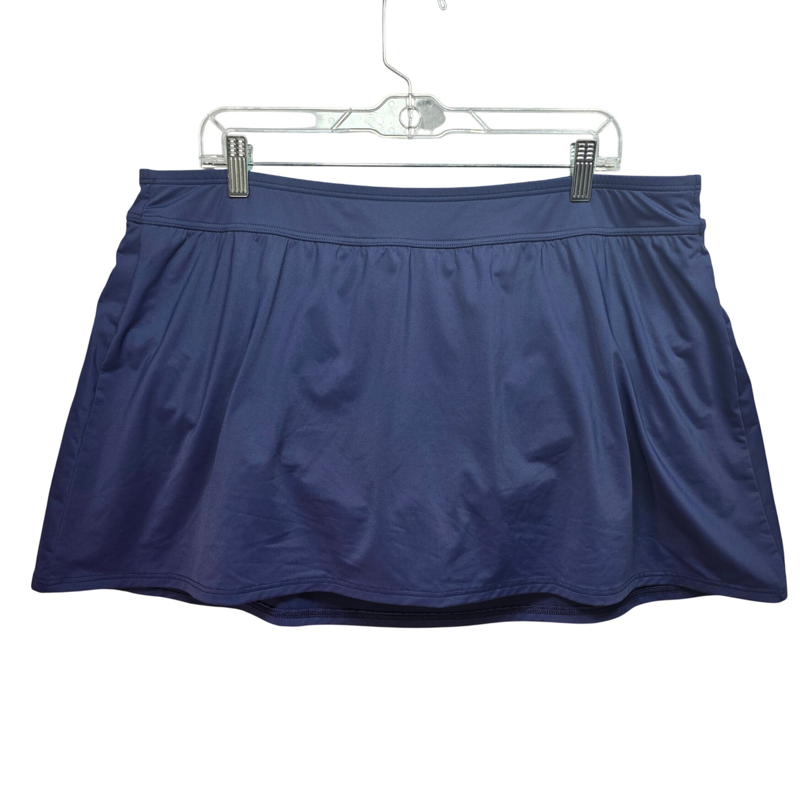 Lands End Swim Skirt Built In Brief Plus Size 18w Navy Blue Coastal Grandma